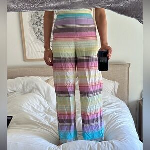 Mara Hoffman rainbow high rise cotton pants